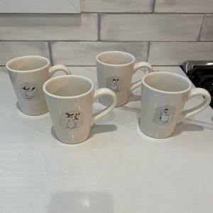 Williams Sonoma holiday mugs- set of 4